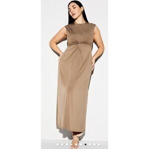The Occasion by Old Navy Twist-Front Maxi Dress
 Sedimentary, size large tall